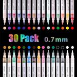 Beager Acrylic Paint Marker Pen Waterproof Drawing Markers for Stone Metal Paper Glass Wood Plastic Ceramic Textile Leather DIY Photo Albums (28 Colors) 0.7mm Extra Fine Tip Gift Pack