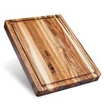 Sonder Los Angeles, Thick Sustainable Acacia Wood Cutting Board with Juice Groove, Sorting Compartment 16x12x1.5 in (Gift Box Included)