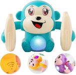 Bzkid Rolling Banana Monkey Toys with Voice/Touch Sensor On Dancing Monkey Dancing Toy for Kids Rolling Electric Monkey for Children Doll Tumble Monkey Toy with Sound&Light Effects - Multi Color