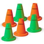 Prokick Cricket Batting Practice Tee - Colour May Vary | Rubber Cone Tee Ground Markers | Cricket Batting Tee for Cricket Practice Suitable for Both Coaches and Batsmen, Pack of 6