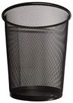 DIVCHI Circular Mesh Wastebasket Trash Can, Waste Basket Garbage Can Bin for Bathrooms, Kitchens, Home Offices, Dorm Rooms(BLACK)