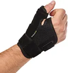 BraceUP Thumb Support Brace - Splint for Spica and Hand Support, for Arthritis, Tendonitis, Carpal Tunnel Pain Relief and Thumb Sprain (Black)