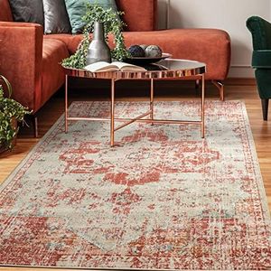 Antep Rugs Elite - Alfombra vintage de 5 x 7 pulgadas, estilo bohemio envejecido, estilo medallón oriental, color marrón (5 x 7 pies)