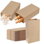 100pcs Small Brown Paper Bags, Mini Kraft Paper Bags 3.5''L x 2''W x 7''H, For Candy Popcorn Bags, Snack Bags, Wedding Favor Bags, Party Favor Bags, Treat Bags