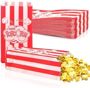 100 pezzi Sacchetti Pop Corn, Porta Pop Corn Festa, Contenitori Pop Corn Carta Piccoli, Scatole di Popcorn Vintage con Rivestimento Oleoso, Popcorn Bags per Compleanni, Cinema, Carnevale (100)