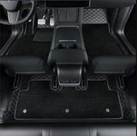 Obsidian | 7D Premium Diamond Car Foot Mat with Luxurious & Elegant Look | 100% Waterproof and Dust Proof | Custom Fitted Car Floor Tray Mat for Mahindra XUV 700-All 3 Row for 7 Seater - Black Beige
