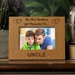 Best Brothers Promoted To Uncle Wooden Photo Frame Gift (5 x 7 Inch)