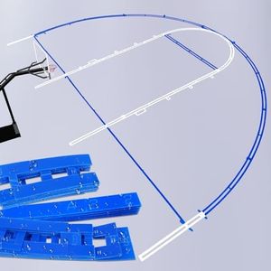 Reusable Waterproof Basketball Court Stencil Kit for Concrete, Basketball Court Marking Kit, Plastic Material, Sun-Resistant NOT Paper Board, Durable,Reusable, Can be Used More Than 20 Times