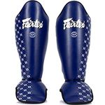 Fairtex Shin Guards Blue SP5 Shin Pads Kickboxing Muay Thai Boxing Sparring MMA (L)