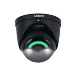 Lorex 4K 8MP IP Wired Metal Dome Outdoor/Indoor Security Camera - Smart Security Lighting, Smart Motion Detection, Deterrence Siren, Color Night Vision Booster, 2-Way Talk, IP67 Weatherproof (Black)