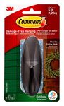 Command Outdoor Hook, Decorate Damage-Free, Water-Resistant Adhesive, Large (17083BZ-AWEF)