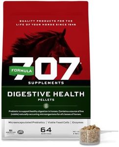 Formula 707 Digestive Health Equine Supplement, 4lb Bag – Probiotics, Prebiotics and Digestive Enzymes for Horses