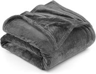 Utopia Bedding Fleece Blanket Queen Size Grey 300GSM Luxury Bed Blanket Anti-Static Fuzzy Soft Blanket Microfiber (90x90 Inches)