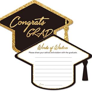 Graduation Advice Cards for The Graduate (50 Pack), High School or College Graduation Party Games Decorations Supplies, Well Wishes Cards for Graduates