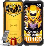 DOOGEE S200 X Rugged Phone,32GB+512GB,10100mAh/33W Rugged Smartphone with 1.32" Amoled Screen,100MP+20MP+20MP,6.72" FHD/120Hz,Android 14 Rugged Cell Phone,5G Dual SIM,Waterproof Phone,NFC/OTG Yellow