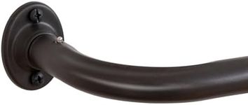 Wrap Around Curtain Rod Blackout Curtain Rod for Windows 18 to 118 Inches Heavy Duty Adjustable 3/4 Inch Drapery Rod for Bedroom Living Room, Easy Install, 18.5-118.5", Bronze