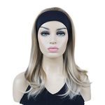 Lydell Long Straight Wave Headband Synthetic Heat Resistant Natural Style Wigs Blonde with Highlights