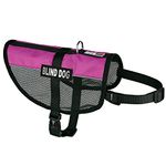 Dogline MaxAire Mesh Vest for Dogs and 2 Removable Blind Patches, 30"-38", Pink