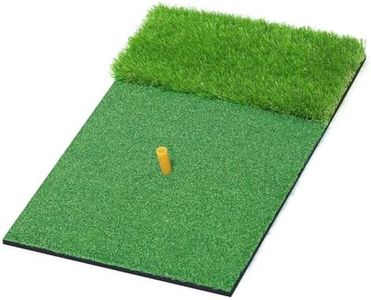 Ponsonbay Golf Mat, 2x1.3ft Golf Hitting Mat, Artificial Turf Golf Practice Mat with a Tee for Outdoor & Indoor Training Swing & Chipping in Backyard, Garage, Basement, Range, Golf Simulator
