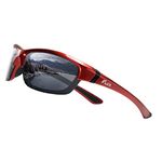 ICECUBE AVENTO Polarized Sports Sunglasses - UV400 & Anti-Slip, Lightweight for Driving, Running & Golf - Unisex (Red/Grey)