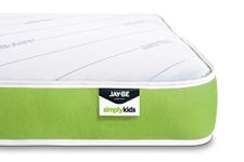 JAY-BE Simply Kids Anti-Allergy Foam Free Sprung Mattress, Steel Spring with Hypoallergenic Airflow Fibre, White/Green, Single