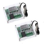 W1209 Digital Display High Precision Temperature Controller Temperature Control Switch Micro Temperature Control Board Bulk Housing with casing 2PCS