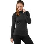 Smartwool Women's Merino 250 Baselayer 1/4 Zip Charcoal Heather X-Small Womens