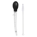 OXO Good Grips Angled Turkey Baster with Cleaning Brush, Clear/Black