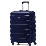 Flight Knight Lightweight 4 Wheel ABS Hard Case Medium Suitcase Approved for Over 100 Airlines Including easyJet, British Airways, Ryanair, Jet2, Emirates & Many More - Check-in Medium Size 25"