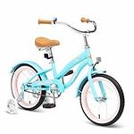 ACEGER Girls Beach Cruiser Bike for Kids 5-13 Years Old, Kids Bicycle Included Coaster Brake, Front and Rear Reflectors, 16 Inch with Traning Wheels and Kickstand, 20 Inch with Kickstand