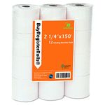 BuyRegisterRolls (12 Rolls) 2 1/4 x 150 ft White Adding Machine Tape Paper Rolls Premium One Ply Register/Adding Machine/Calculator Paper Rolls Printing Calculator 10 Key