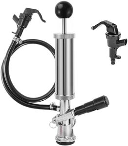 Hilangsan 4" Keg Tap Kit Keg Pump Taps for Beer Keg Tap Pump D System Keg Party Pump for US Sankey Keg Beer Taps for Kegs Tapper No Block No Leak Picnic Pump with Beer Line Faucet Hose Clamps