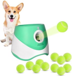 RERBIO Ball Launcher for Dogs, Automatic Dog Ball Launcher with 12Tennis Balls,Ball Thrower for Dogs Indoor and Outdoor