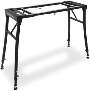 Piano Keyboard Stand Music Studio Desk for Music Production - Electric Digital Pianos Synths for 49 54 61 88 Key - Rolling Home Recording Studio Workstation DJ Keyboard Table - Keyboard Piano Stand