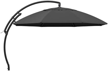 Sun Garden Easy Sun TM Ampelschirm 375 cm | rund | Aluminium Anthrazit | 100% Olefin (ca. 190 g/m²) | 360° drehbar | Öffnung mit Kurbel | Bezug in Anthrazit B057