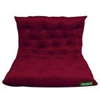 coca industries NEXTGO Tufted 3 Seater Floor Sofa Garden Balcony Outdoor Patio Shoe Bench Sitting Low Back Cushion (Indian Maroon, Size L 122 X W 98 X H 10 CM)