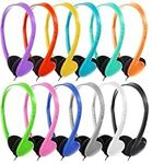 OSSZIT Kids Headphones Bulk 12 Pack for Classroom School Multi Color,Wholesale Durable Earphones Class Set for Students Teens Children and Adult