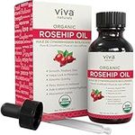 Organic Rosehip Oil For Face | 30ml Pure, Cold Pressed Moisturizing Rosehip Seed Oil, Face Oil for Hair, Skin & Nails