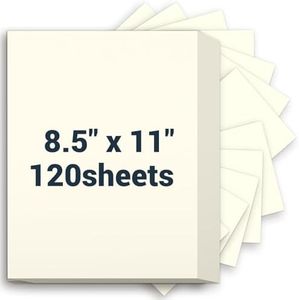 Cream Cardstock 8.5 x 11, Thick Printer Paper 75 lb/200 gsm, 120 Sheets Card Stock, Heavy Card stock, CardStock Paper for Invitations, Diy Cards, Business Cards, Menus, Crafts, Drawing etc