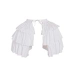 VintageCos White Crinoline Pannier Underskirt Victorian Dress Petticoat for Women, Ruffle Double Pannier, One Size