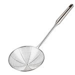 Kaixin Spider Strainer Skimmer Ladle Stainless Steel Aasian Metal Frying Basket With Long Handle Large Spoon Food Japanese Pasta Kitchen Oil Solid Professional Mesh Wire 5 Inch