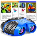 Toys for 3-10 Year Old Boys, TopDollo Kids Binoculars Outdoor Toys for Kids 3-5 Bird Watching Book for Kids Boy Toys Age 3 4 5 6 Learning Birthday Gifts for Children Blue