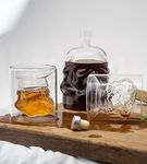 EODELLY Whiskey Sobriety Set Clear Creative Stormtrooper Bottle with 2 glasses for wine, brandy, scotch, vodka, liquor 750ml.