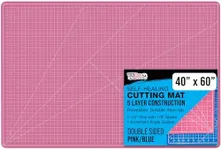 U.S. Art Supply 40" x 60" Pink/Blue Professional Self Healing 5-Ply Double Sided Durable Non-Slip Cutting Mat Great for Scrapbooking, Quilting, Sewing and all Arts & Crafts Projects