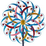 dreamysoul Wind Spinners Outdoor Metal Large, 6.6 FT Extra Large Wind Spinner, Multicolor Windmills, Kinetic Wind Sculptures and Spinners for Yard Garden Outside Patio Lawn Decor