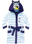 Bluey Bathrobe | Boys Bathrobe With 3D Ears | Hooded Boys Robe | Boys Housecoat | Blue Size 5