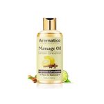 AROMATICO Lemon Cinnamon Massage Oil. Romantic Oil for Passionate Evenings - 300ml. Intimate Full Body Massage Oil for Couples. Non-sticky, Made of Only Natural Ingredients