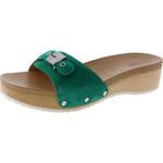 Dr. Scholl's Women's Original Too Slide Sandal, Court Green Leather, 4 UK