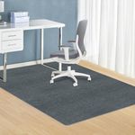 Bolinker Office Chair Mat Carpet Floor Mat Gaming Desk Mat Computer Chair Mats About 55"x 35"TPR Washable Floor Mat Carpet Chair Mat Floor Protector Non Slip Rug Pad Chair Mat for Hardwood Floor（Grey）