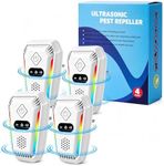 Ultrasonic Pest Repeller, 4 Pack Powerful Mouse Repellent Plug-In Pest Control, Highly Effective for Rats, Mosquitoes, Spiders, Cockroaches, Ants, and More, Safe for Humans and Pets